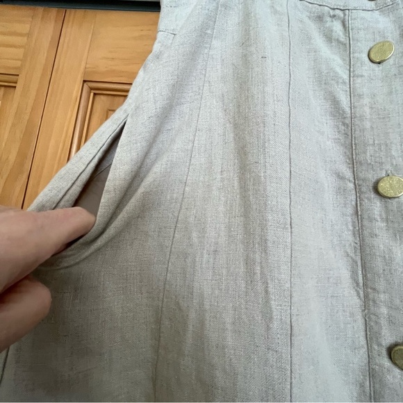 Soft Surroundings Neapolitan Linen Flax Tan Skirt Size Medium NWT - Picture 5 of 7